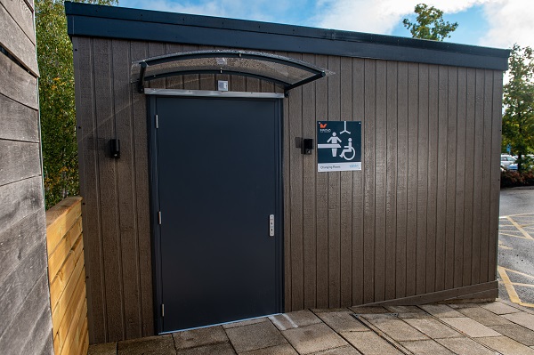 The changing places facility exterior at Whiteley