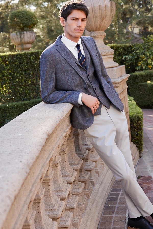 A model wearing a suit