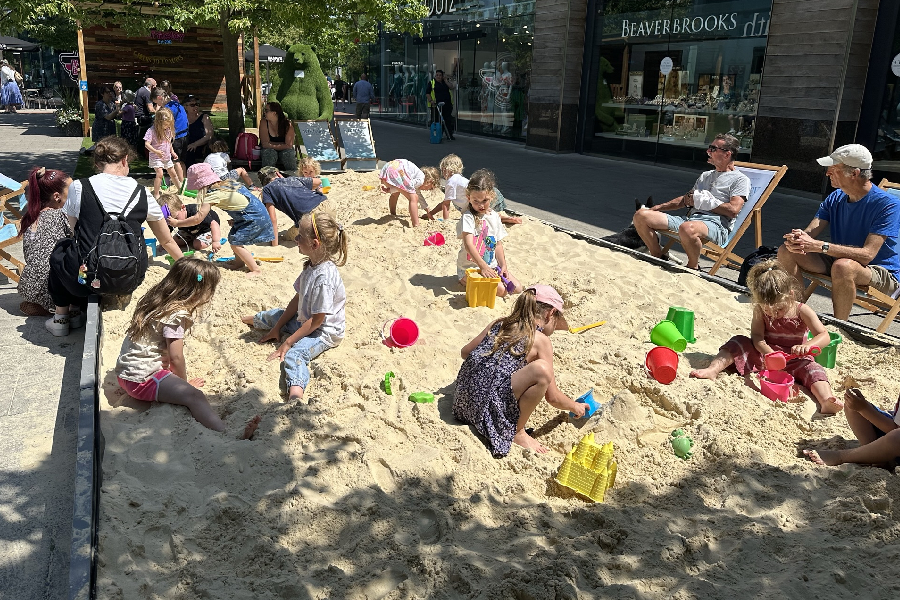 children playing in the sandpit