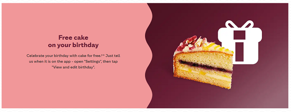 Costa free cake